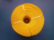 3 Strand High Strength PP Monofilament Twisted Rope For Packing , Yellow Color