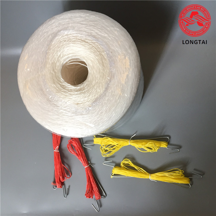 Hanging Raw White  Tomato Tying Twine With Hook 100% Polypropylene For Agricultural