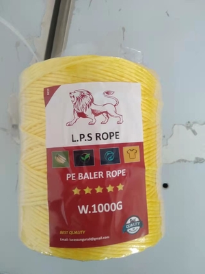 Yellow Color 2mm Pp Baler Twine 1000g 2000g For Agriculture Packing