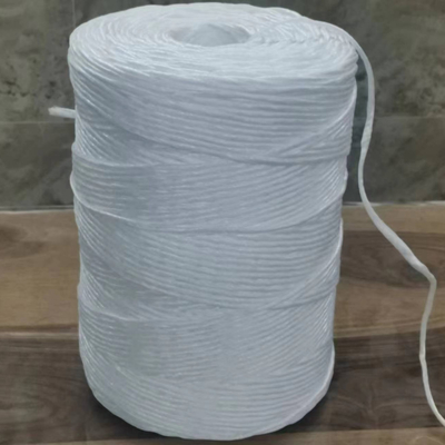 7.6g/m 9kg/roll  White Polypropylene Hay Grass Baler Twine High Tenacity
