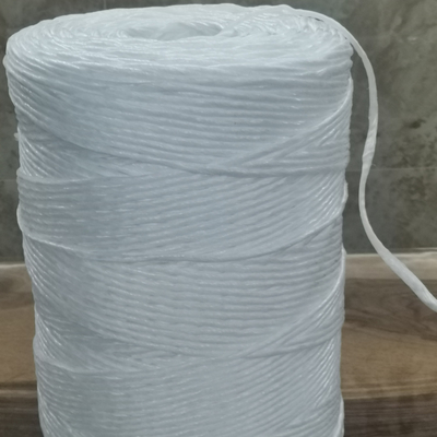 7.6g/m 9kg/roll  White Polypropylene Hay Grass Baler Twine High Tenacity