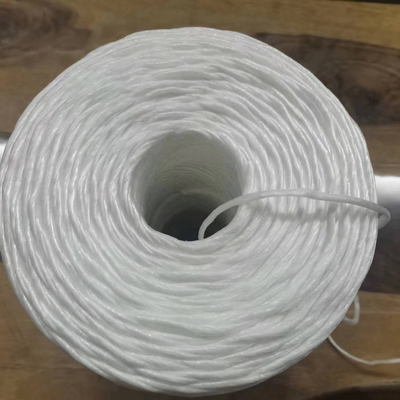 7.6g/m 9kg/roll  White Polypropylene Hay Grass Baler Twine High Tenacity