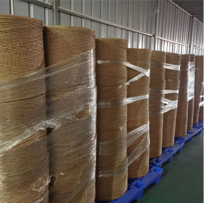 Recyclable Kraft Paper String , Paper Rope Roll For Cable Filling