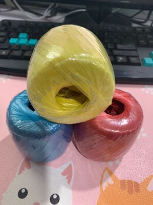 Colorful PP Raffia String for Packing Egg Yemen Hot Sale PP Raffia Rope